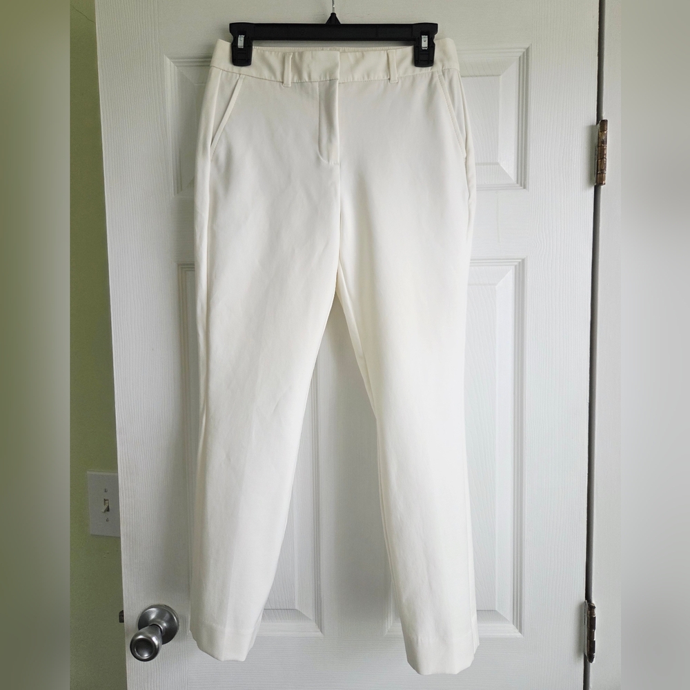 White House Black Market ✨️ Women's Cream Petite Trousers Size 4P